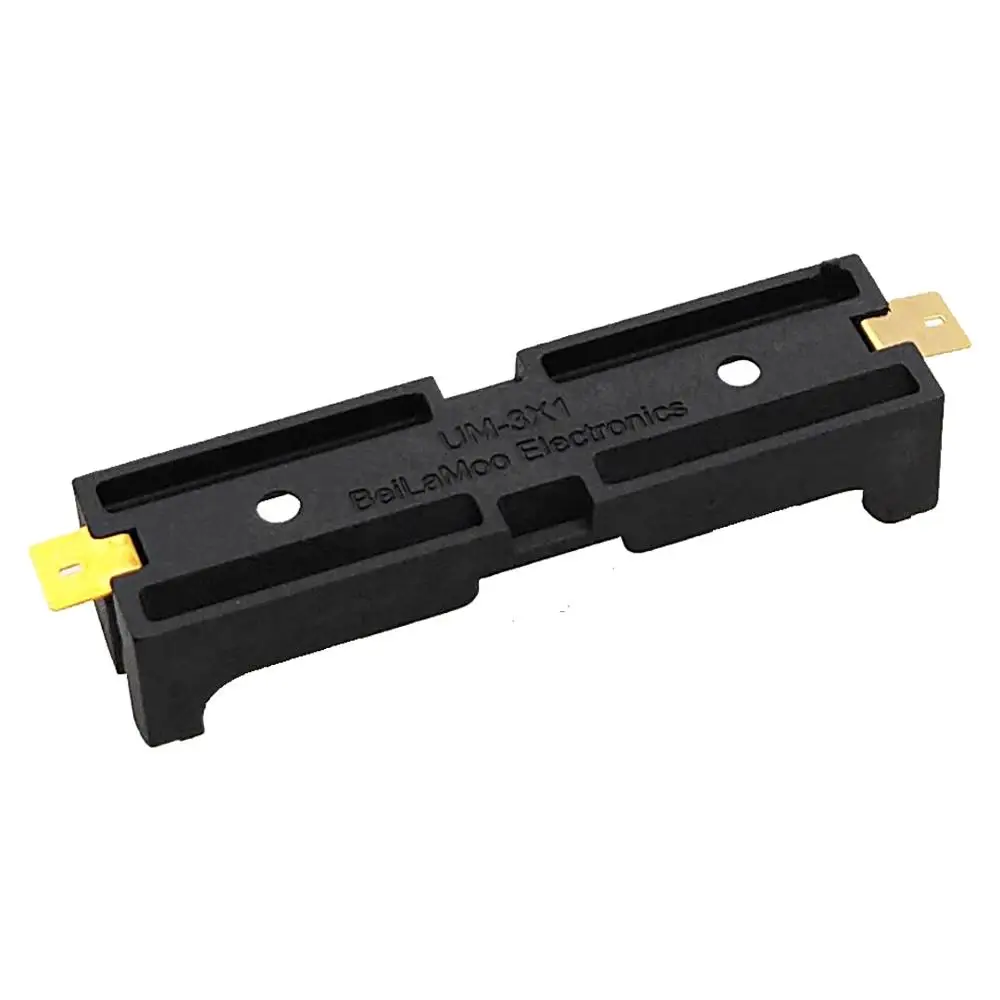 مطلية بالذهب لتقوم بها بنفسك بطارية ليثيوم صندوق الربيع فتحة واحدة 1 * AA حامل البطارية SMD SMT حقيبة للتخزين مع دبابيس برونزية جودة عالية