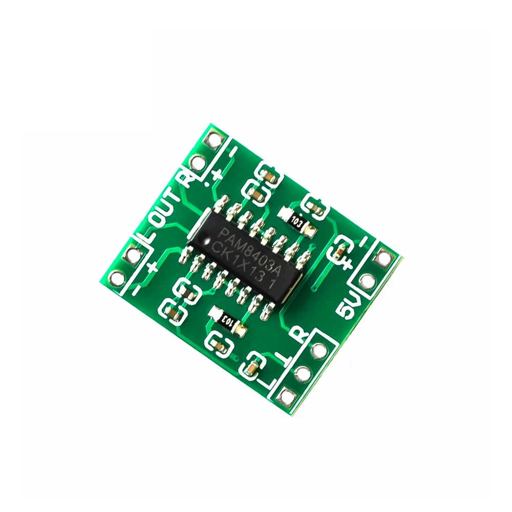 PAM8403 Module Digital Power Amplifier Board Miniature Class D Power Amplifier Board 2 * 3 W High 2.5 ~ 5 v USB Power Supply