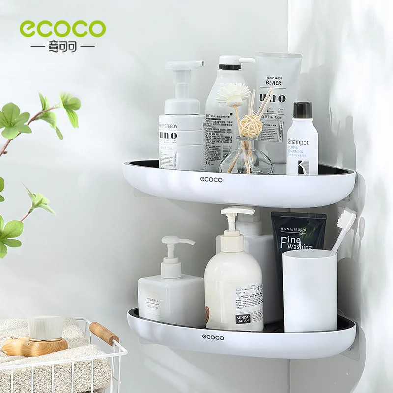 

Bathroom Organizer Shelf Wall Mounted Triangular Corner Shelf Shampoo Cosmetic Storage Rack Kitchen Shelf Bathroom Accessories