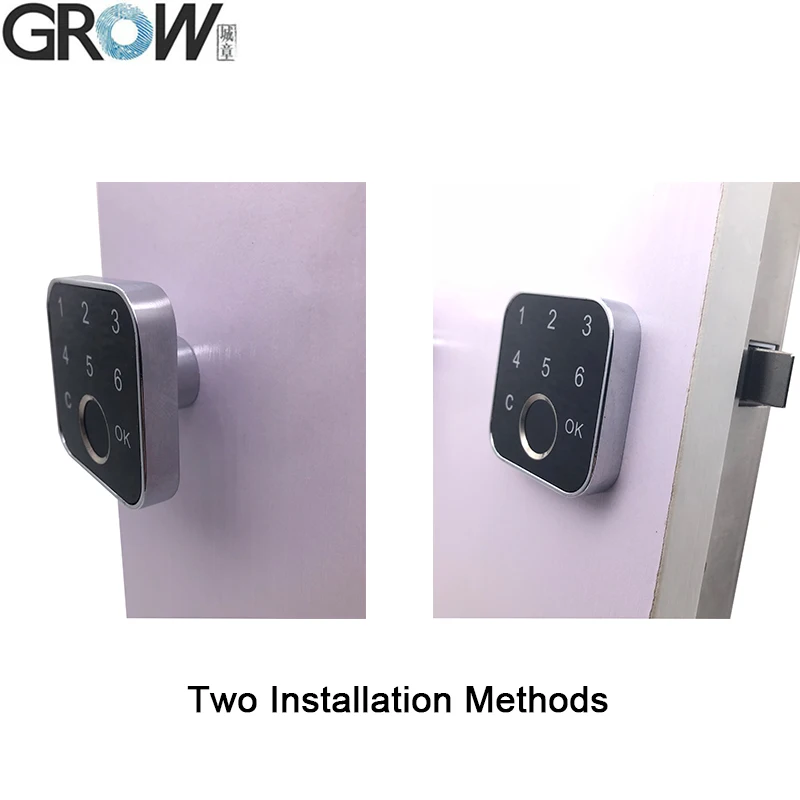 GROW G16 Fingerprint Electric Cabinet Drawer Lock Keypad With Two Installation Methods For Office Home Bank