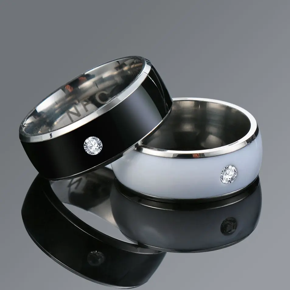 1PC NFC Multifunctional Smart Finger Digital Ring For Connect All Android Phones Equipment Stainless Steel Couple Ring Jewelry