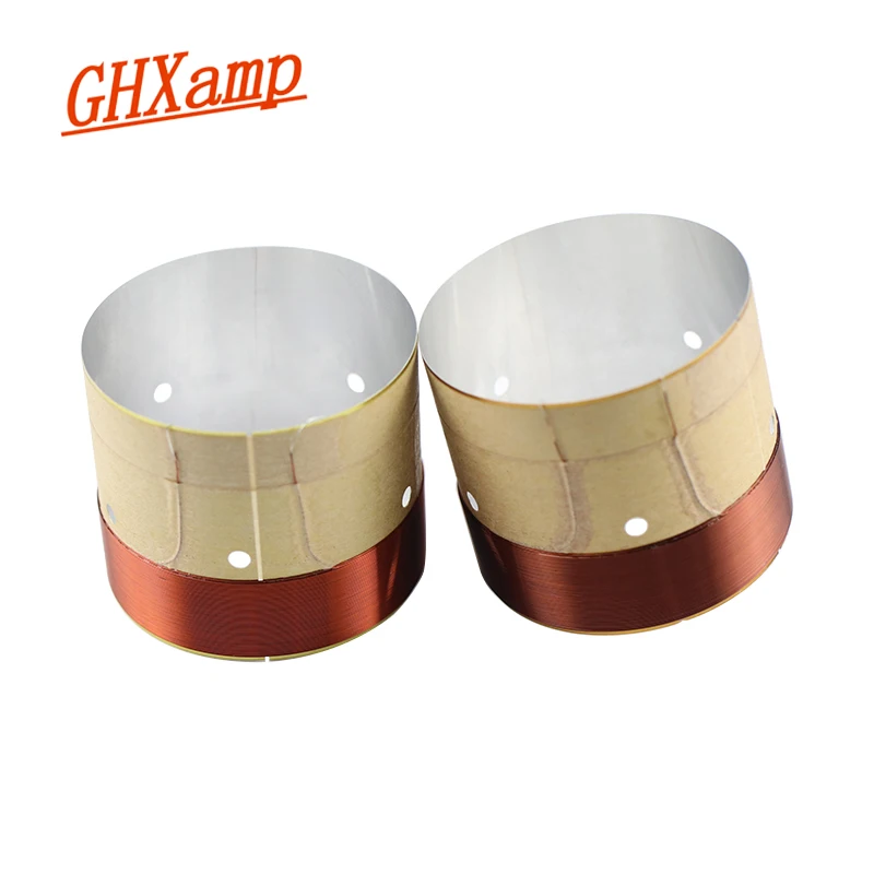 GHXAMP 60.5mm Bass Voice Coil Woofer 8ohm Repair Parts Aluminum With Vent Hole 2 layer Round Copper Wire 2pcs