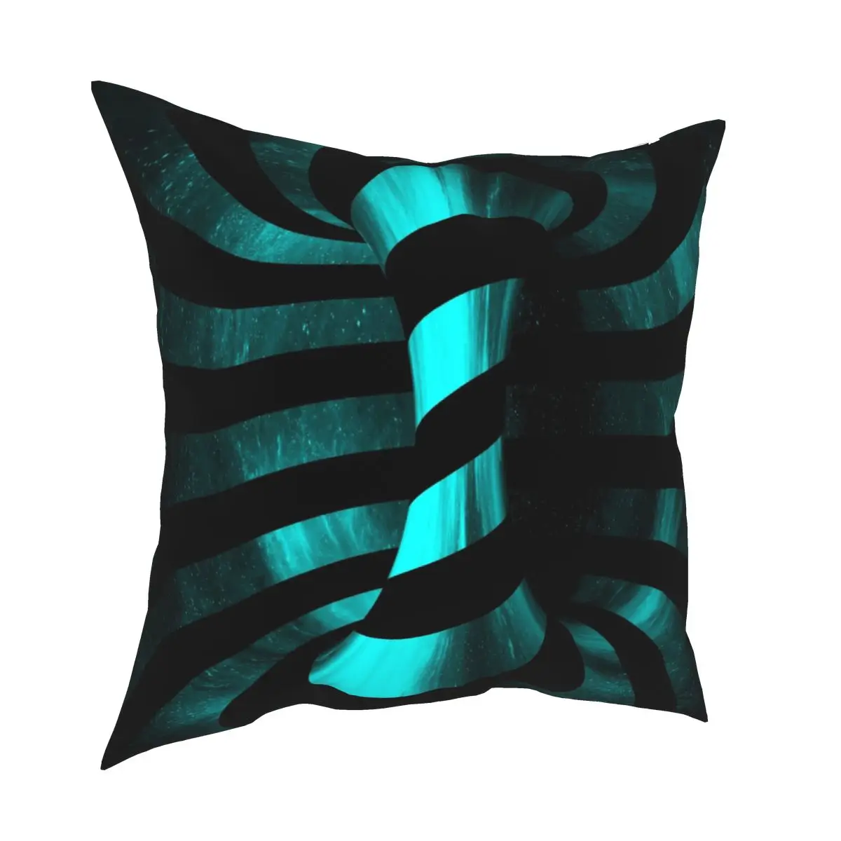 Optical Illusion Of A Baby Blue 3d Galaxy Sci-fi Torus Square Pillowcase Printed Decorative Throw Pillow Case Sofa Cushion Cover