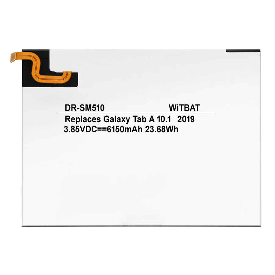 Batería de polímero de litio de 3,85 V y 6150mAh para tableta Samsung Galaxy Tab A, reemplazo recargable de SM-T510, 10,1 EB-BT515ABU