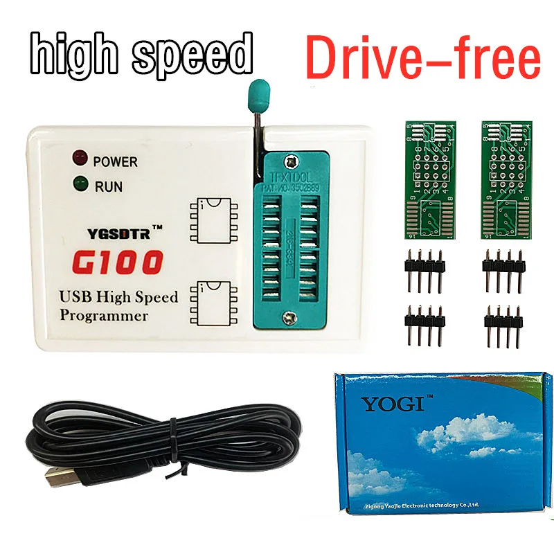 G100 programmer 25SPI FLASH/24/25/95EEPROM chip BIOS read and write burner free drive