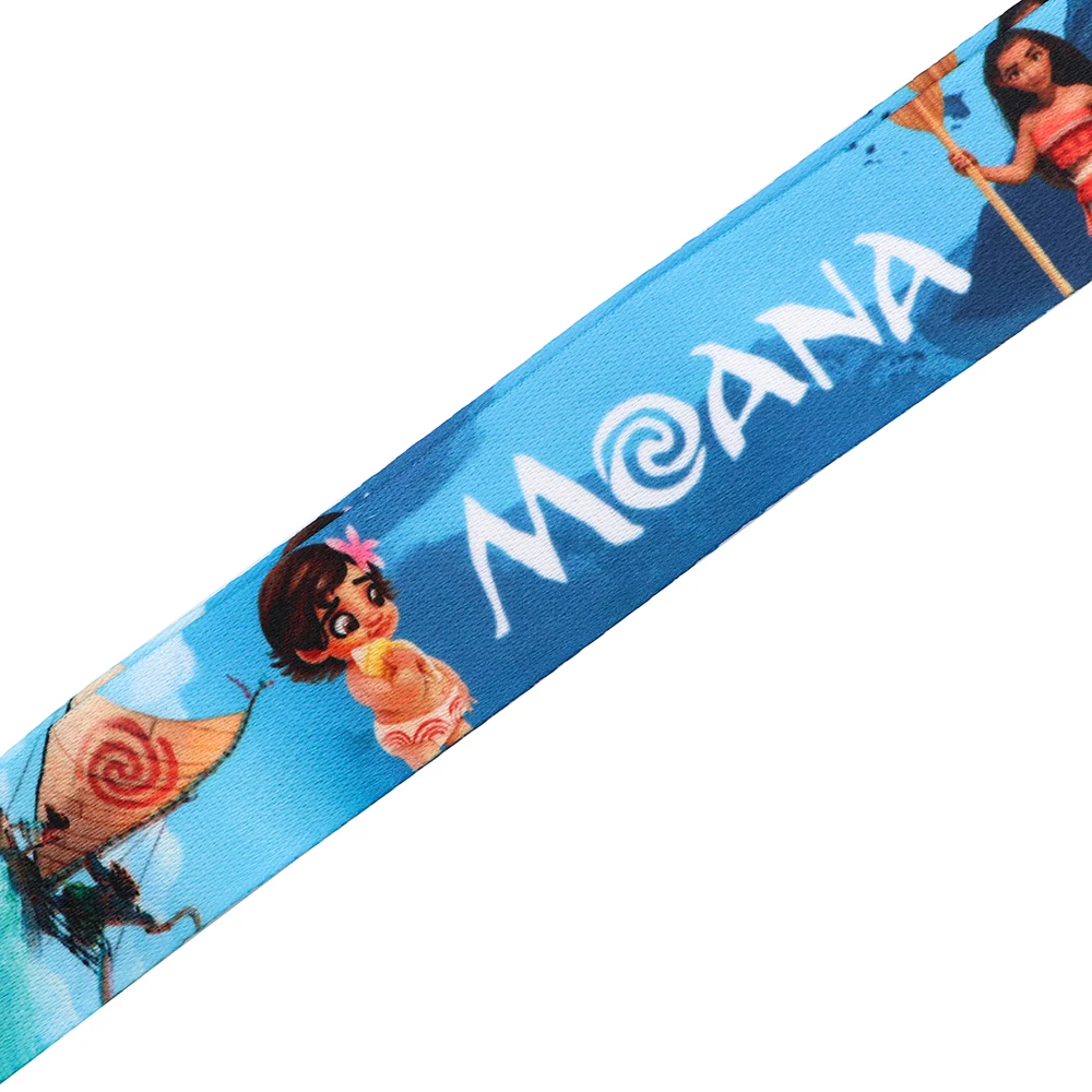 YQ339 Cartoon Princess Moana Lanyard Keychain for Keys USB ID Badge Holder Neck Strap Phone Cord DIY Hang Rope Lariat Cool Gift