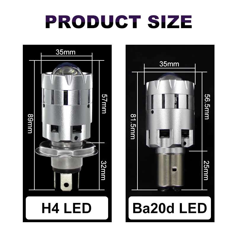 1PC For Yamaha XJ6 FZ6N Motorcycle H4 H1S 9003 Lens LED Headlight