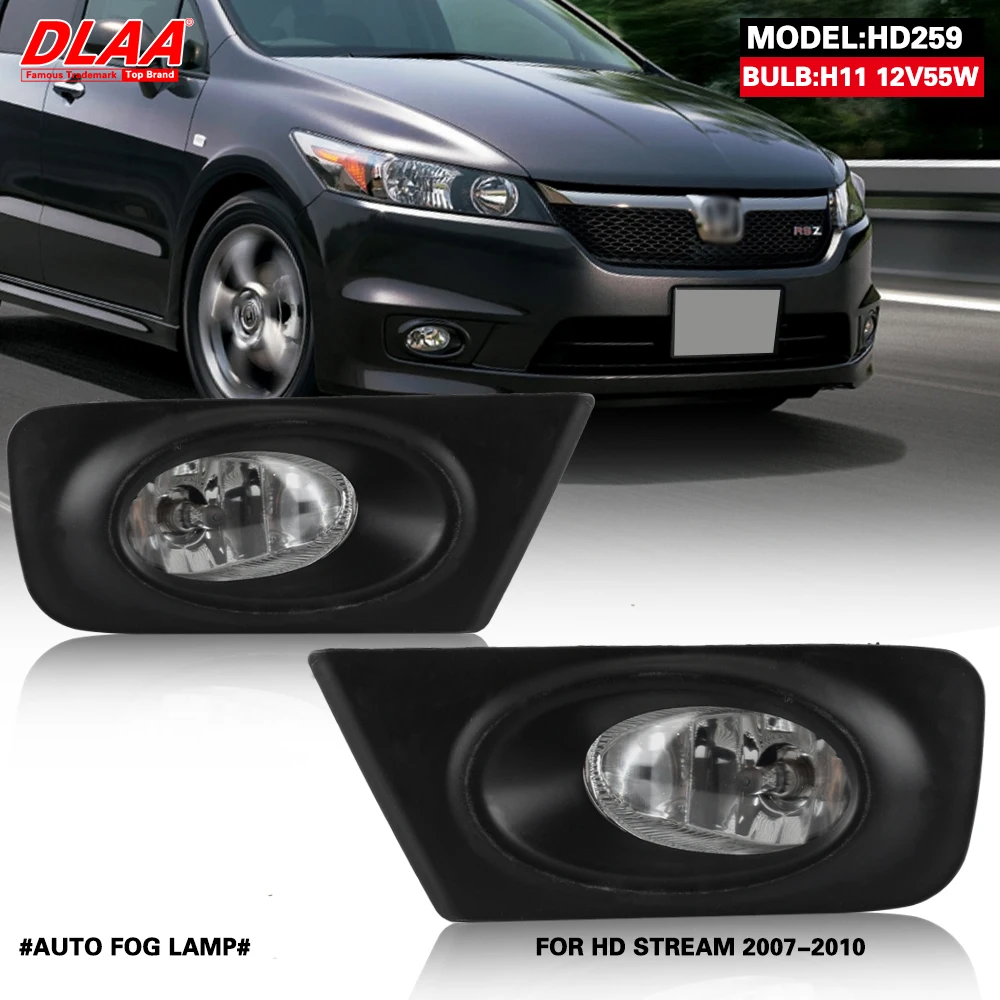 

DLAA For Honda STREAM 2007 2008 2009 2010 Front Fog Lights Car Styling Spot Light Fog Lamps With Switch