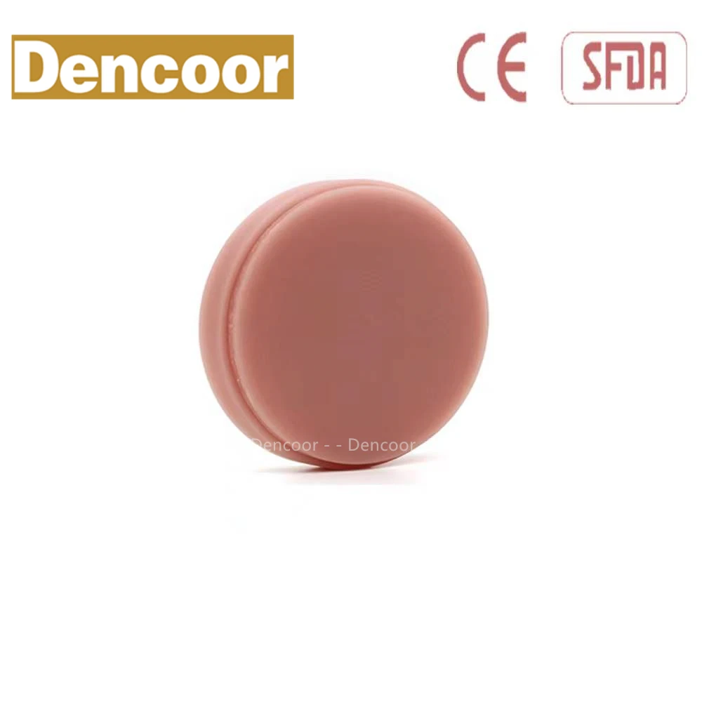 98X10mm-25mm Monolayer Pink Pmma Disc Dental Lab Material CAD CAM Blank Resin Block