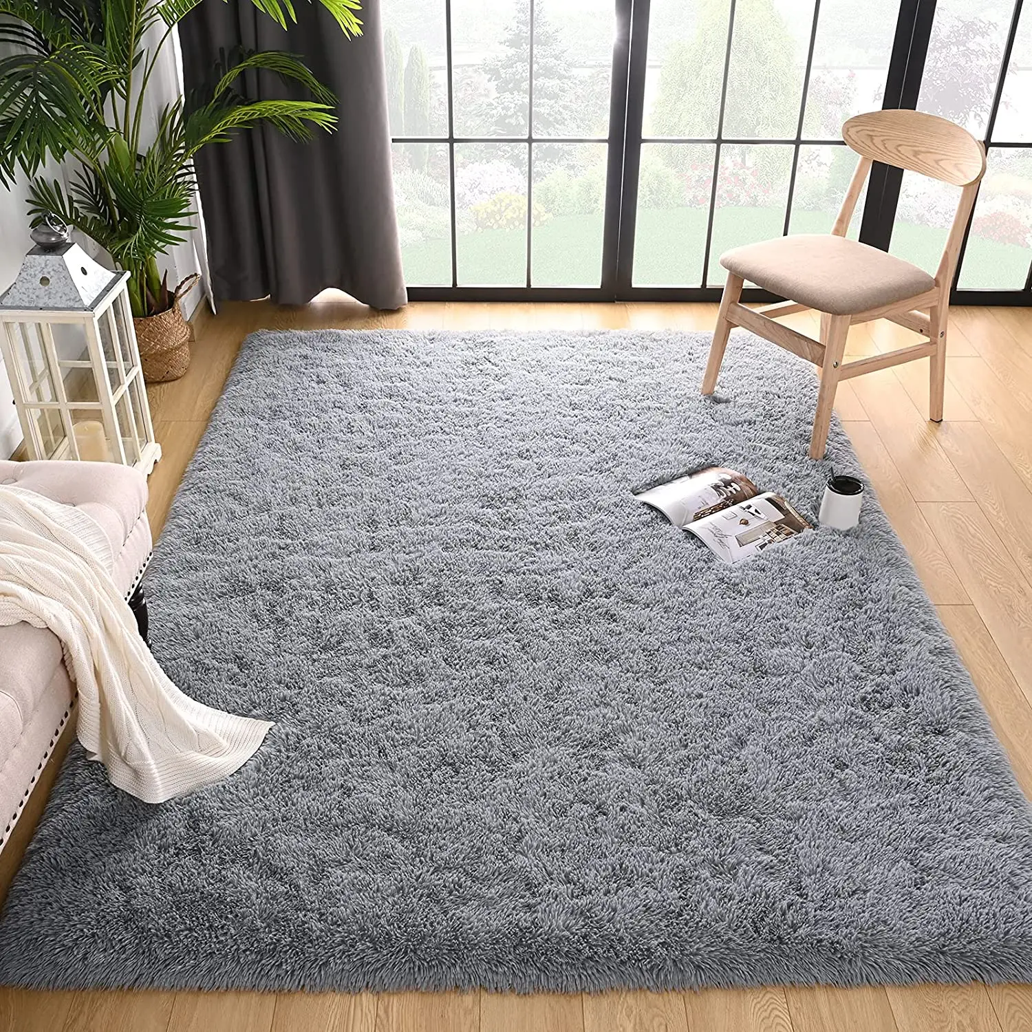 

Ultra Soft Shag Area Rugs for Bedroom Fluffy Modern Plush Rugs for Living Room Girls Dorm Room Floor Carpets Home Decor Carpet