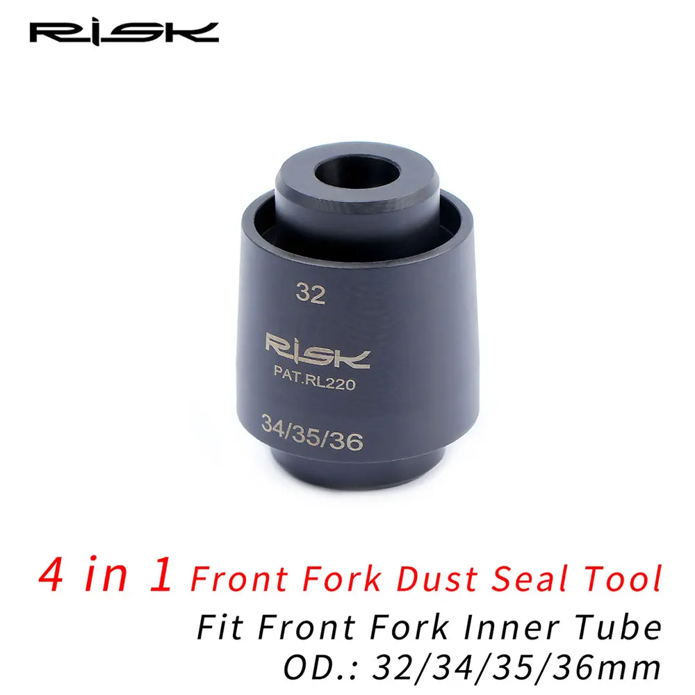 

RISK New RL220 Mountain Bicycle 4-in-1 Shock Front Fork Oil / Dust Seal Installation Tool Driver Fits 32/34/35/36mm Cycling Part