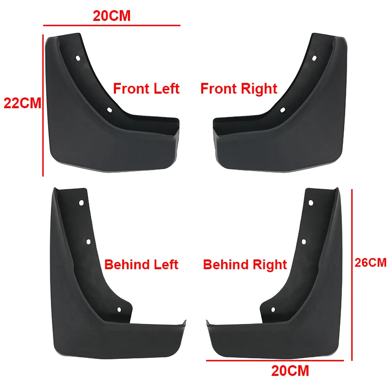 Mudguards For Chery 3X Tiggo 2 2014 2015 2016 2017 2018 2019 2020 4 PCS Mudflaps Fender Flap Splash Guards Accessories Protector