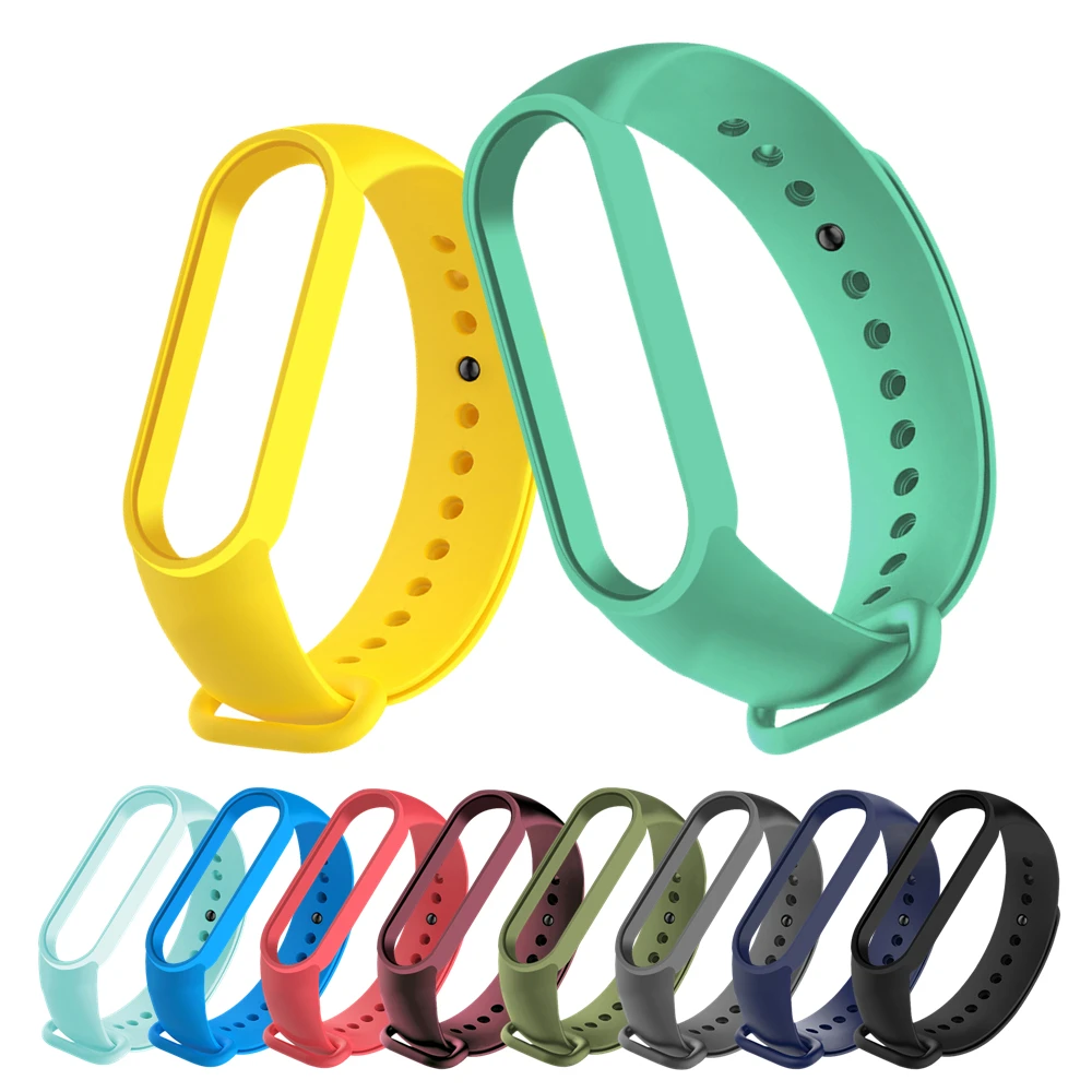 Strap For Xiaomi Mi Band 6 5 4 3 Silicone Wrist Strap For Miband 6/5/4/3 Smart Bracelet Watchband Correa Belt For Mi Band 6 & 5