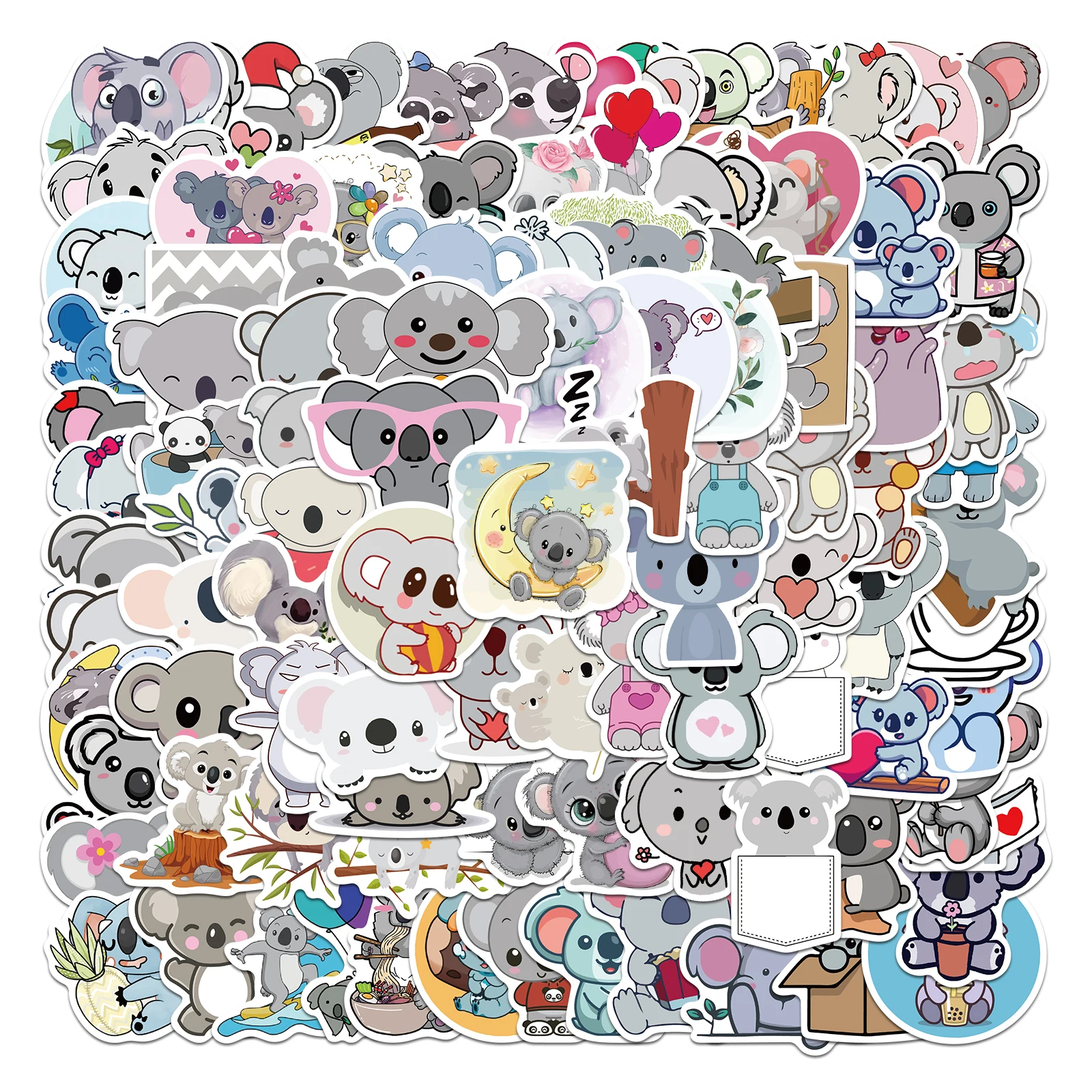 100PCS Cartoon Koala Stickers For Girls Laptop Guitar bagagli Skateboard Bike Car impermeabile Cool Sticker decalcomania giocattoli per bambini