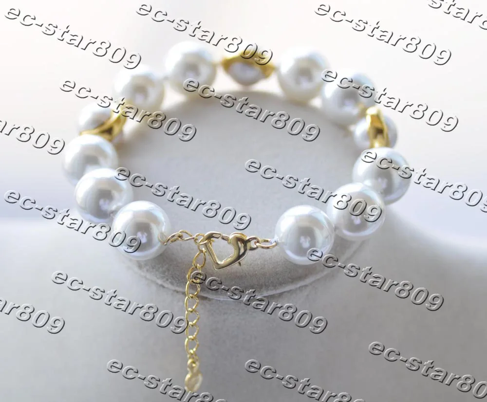 Z11304 Set 20" 14mm White Round South Sea Shell Pearl Necklace Bracelet Earring Women Fasion Jewelry view 5