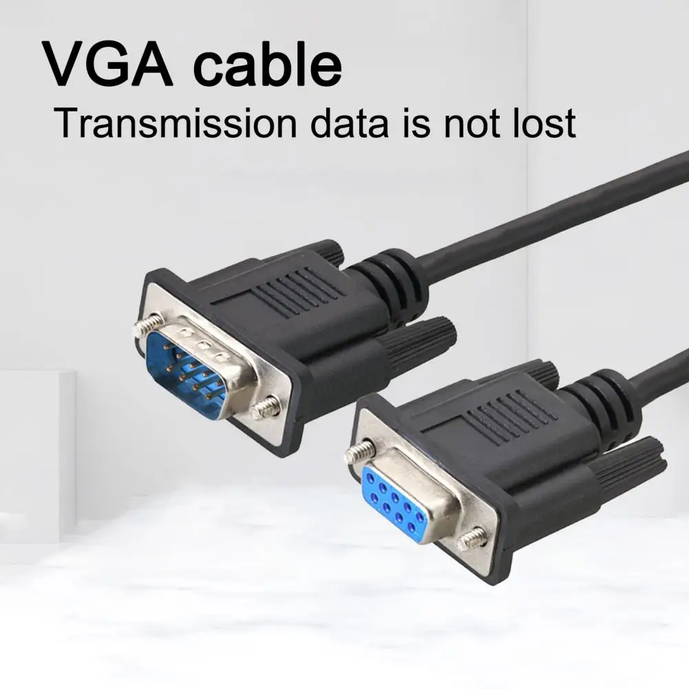 VGA Extension Cable Practical HD-compatible 100/300cm 9Pin Male to Female Extender Cord Adapter for PC