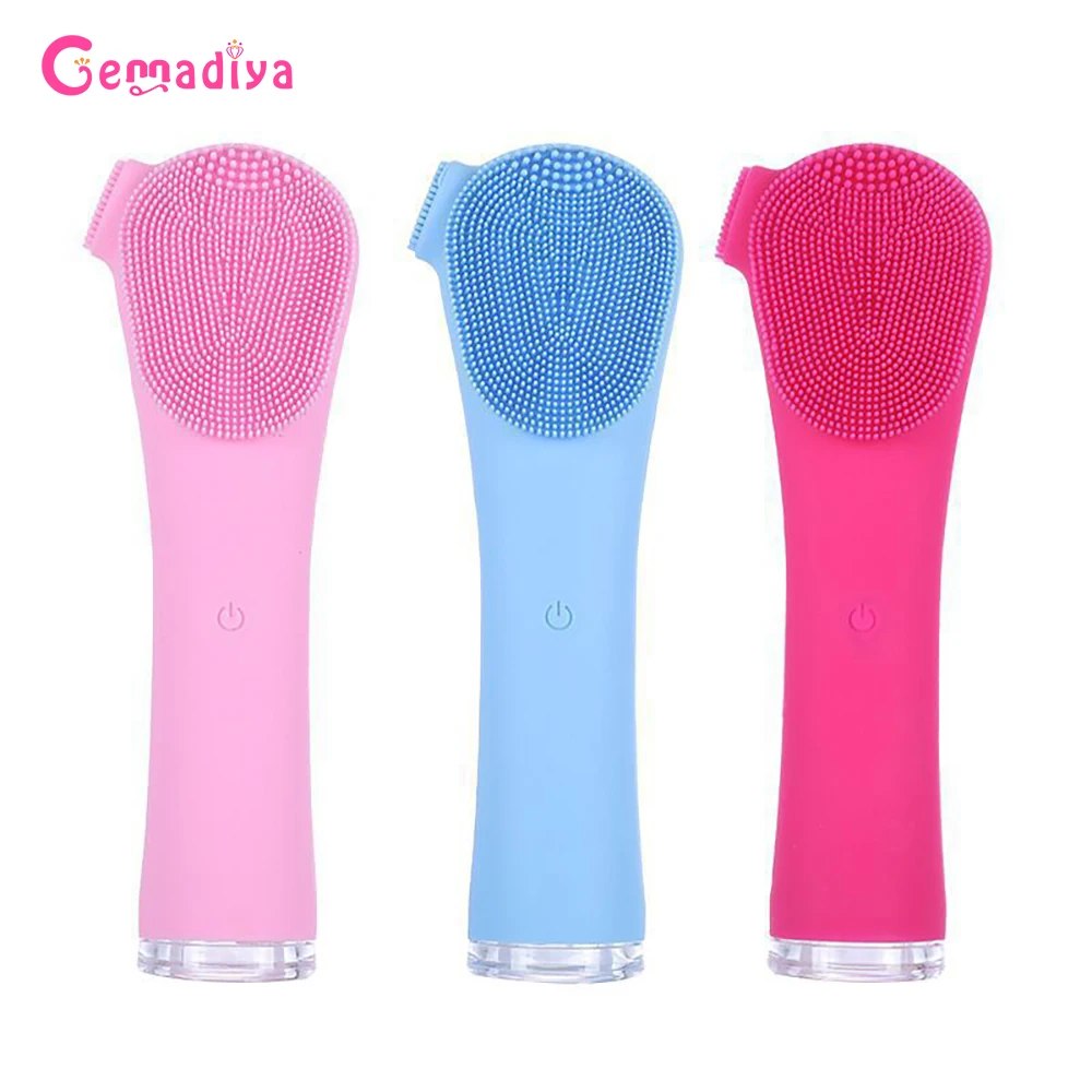 ซิลิโคนแปรงทำความสะอาดผิวหน้าไฟฟ้า Soft Facial เครื่องซักผ้า Ultrasonic Blackhead ทำความสะอาดใบหน้าแปรงเครื่องมือ