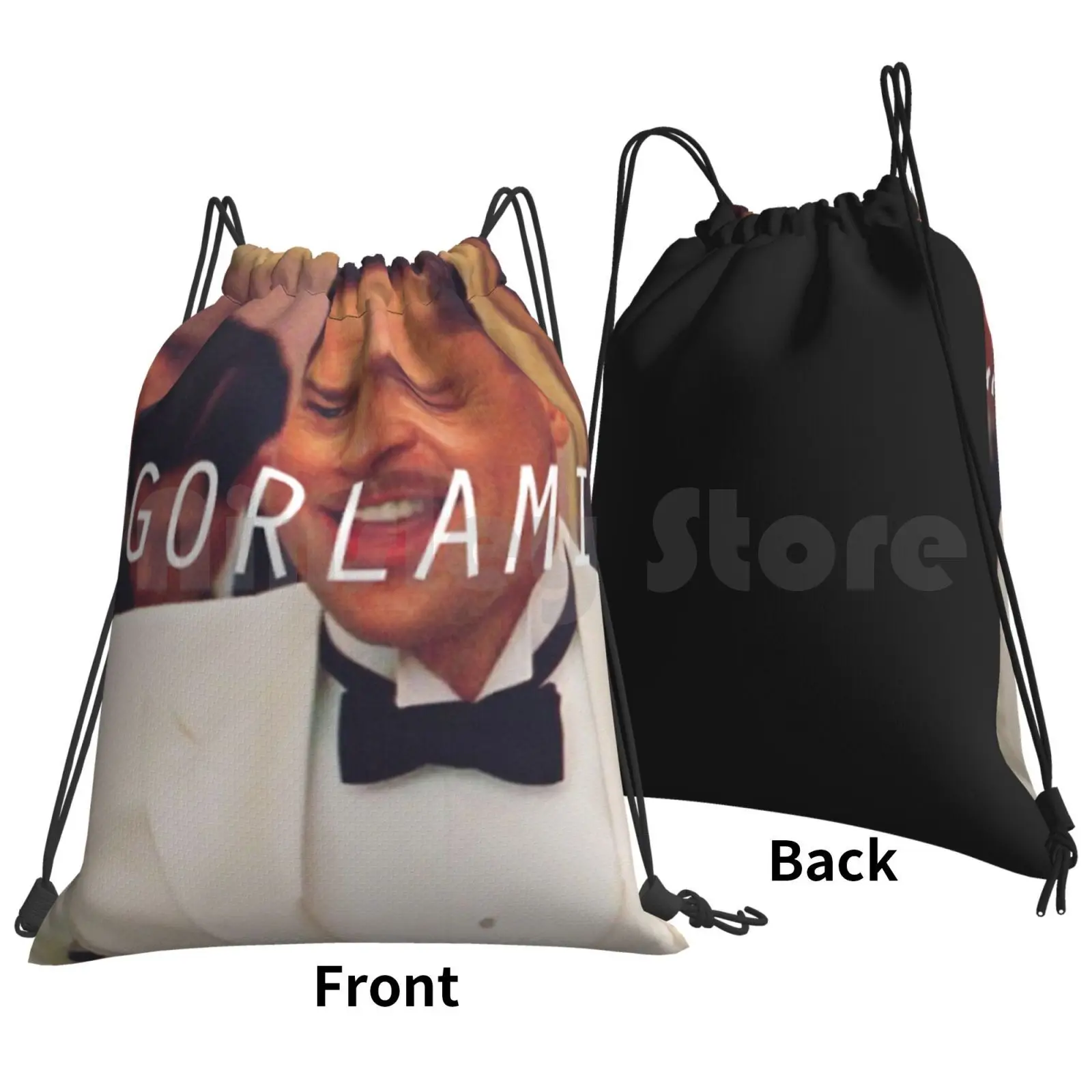 Brad Pitt , Backpack Drawstring Bags Gym Bag Waterproof Inglourious Basterds Quentin Tarantino Gorlami Film Funny Raine