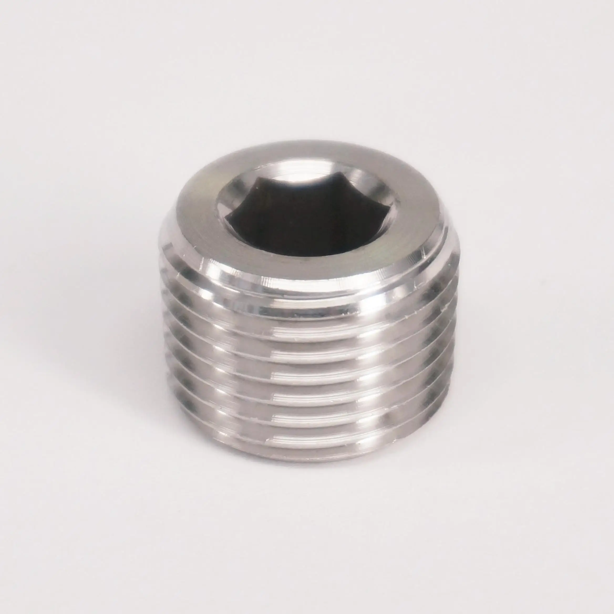 

1/2" NPT Male SS304 Stainless Steel Countersunk End Plug Internal Hex Head Socket Pipe Fitting