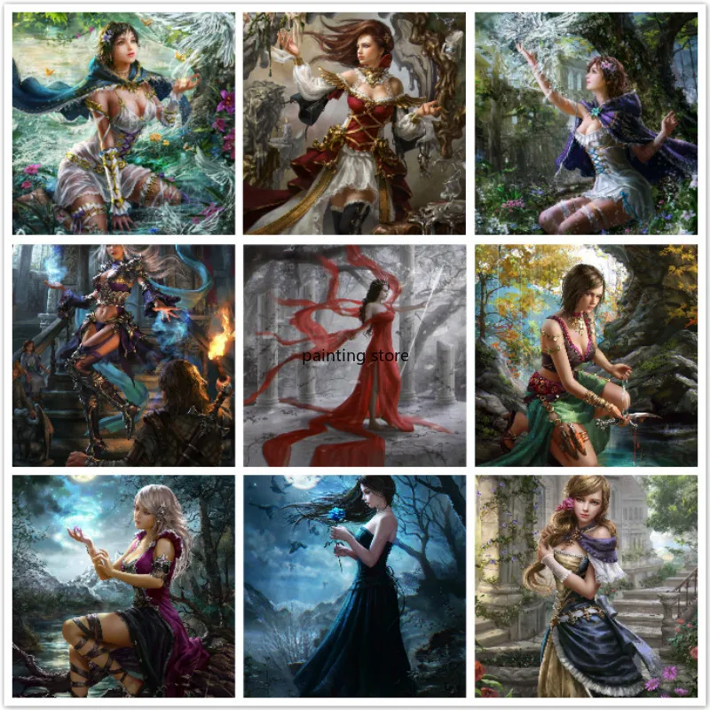 5D Diamond Painting Fantasy Sava Portrait Mosaic Painting Diamond Embroidery Full Drill Cross Ctitch Kits Hoom Decor New Arrival