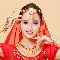 belly dance bracelet red diamond bollywood india women's costume accessories decoration show oriental dancing top chain bracelet