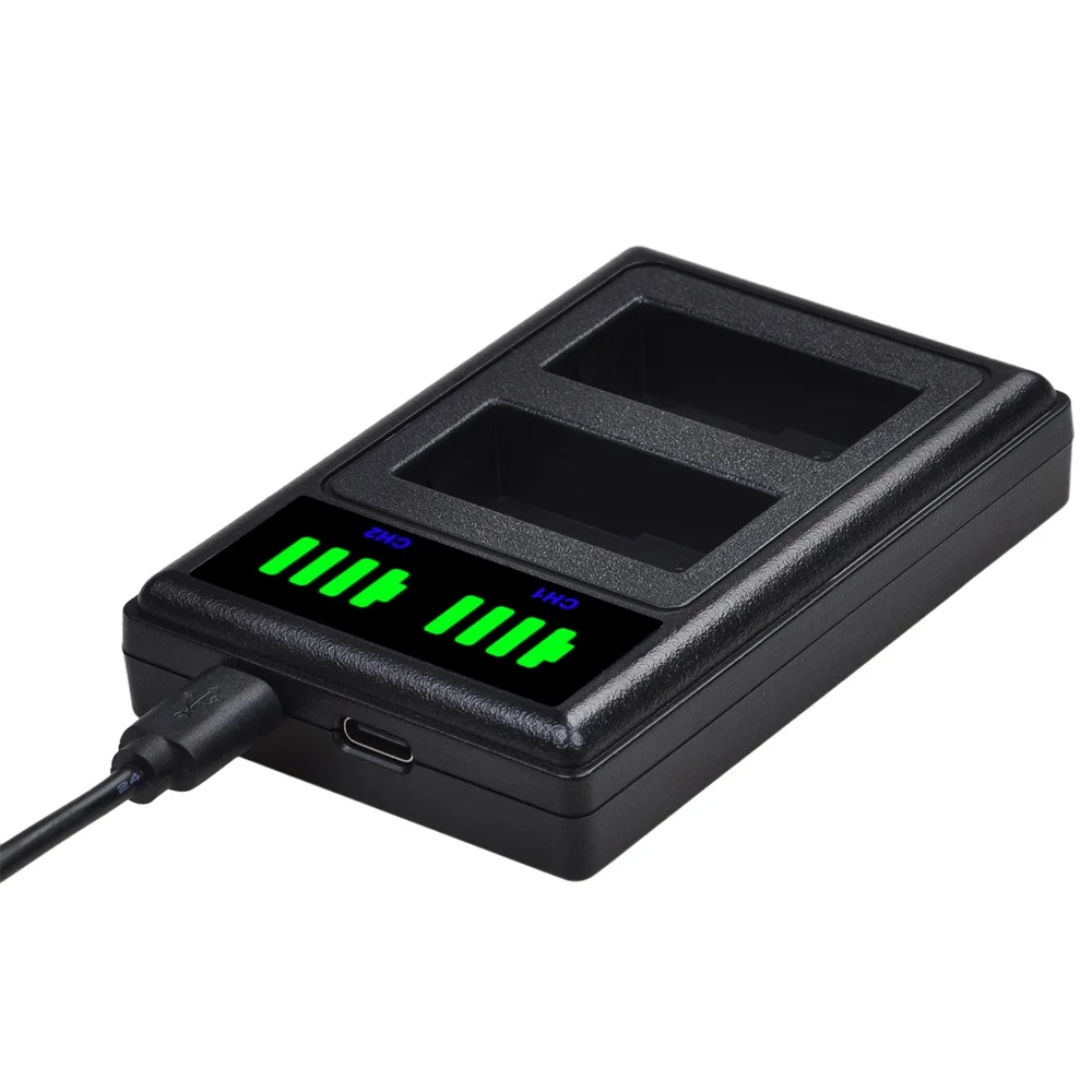 LEDデュアルバッテリー充電器,タイプC, DMW-BLC12,blc12e,blc12pp,Panasonic lumix DMC-G5 g6 g7 gx8 g85 gx2 DMC-FZ200 fz1000