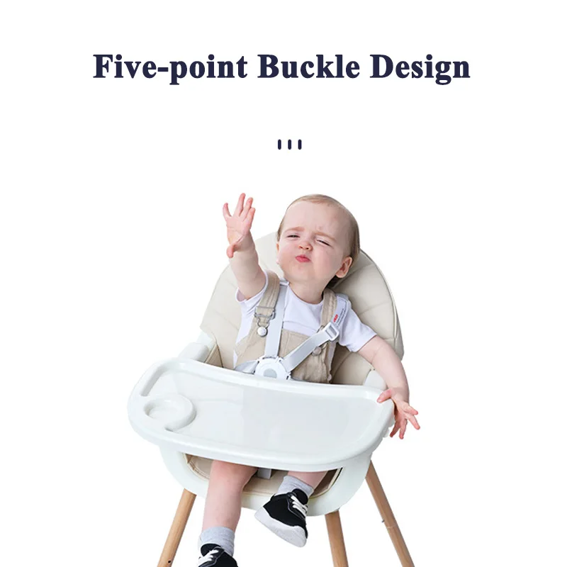 Children\'s Dining Chair Foldable Portable Baby Table Chair Multi-function Seat With Seat Belt For 5 month-6 years old