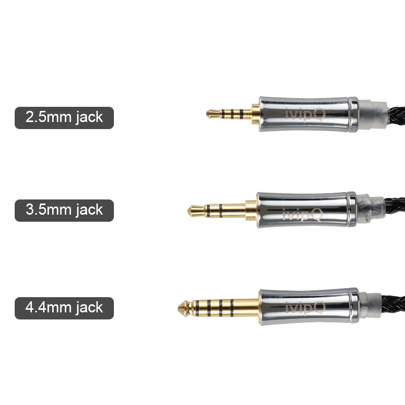 IvipQ 24-Lõi Đồng Mạ Bạc Tai Nghe Cáp 2.5/3.5/4.4Mm Cắm Tai Nghe Cho ST10/M1 Pro SENFER DT6/ZS10/ZS5/EDX CCA C04