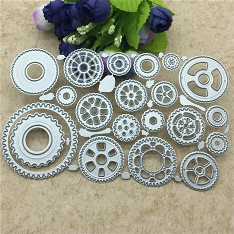 gear Frame Metal Cutting Dies For DIY Scrapbooking Album Embossing Paper Cards Decorative Crafts