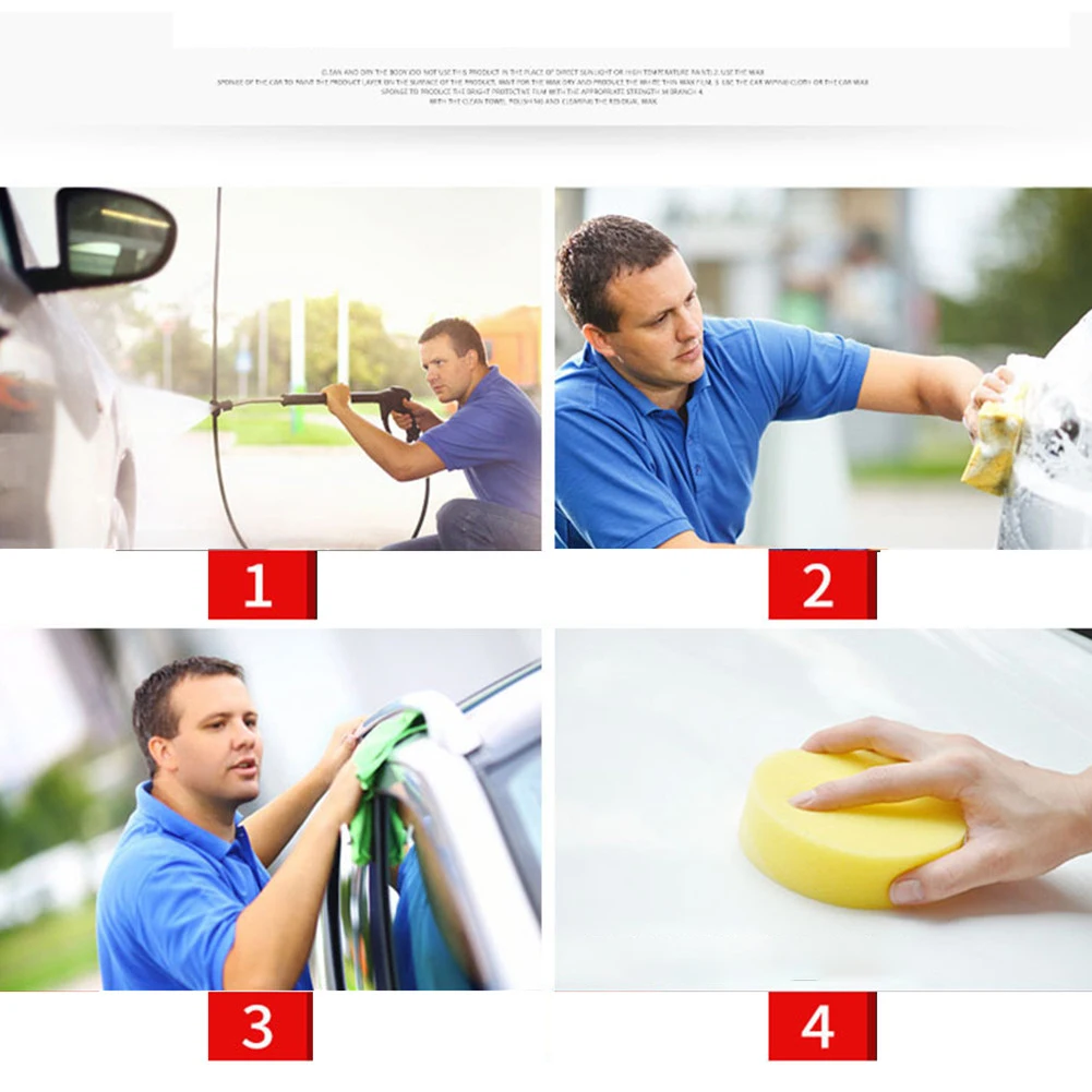 Car Coating Wax Polishing Paint Care White Hard Wax Anti Scratch Car Polish Cream Decontamination Polishing Wax Car Maintenance