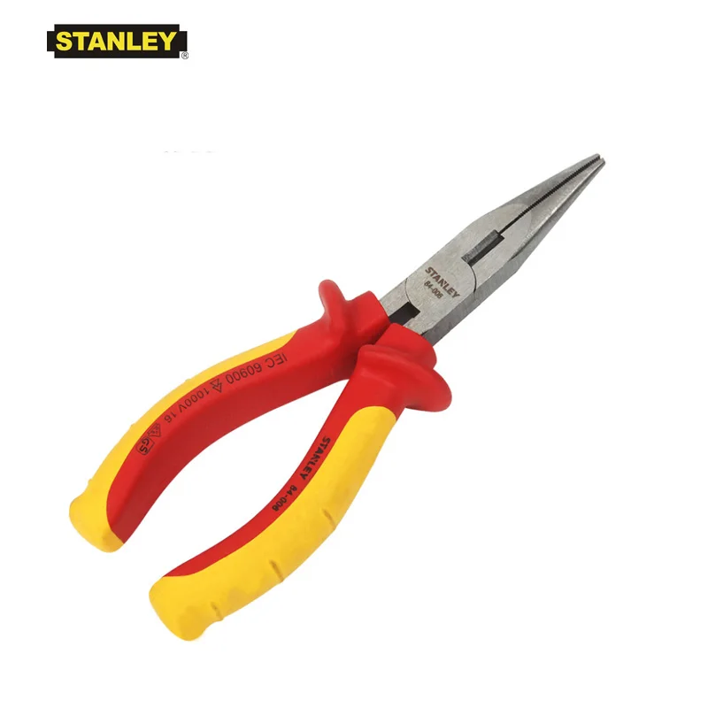 Stanley 1-pcs VDE 1000V Insulated Long Nose Pliers With Cutter 1000 Volt Electrical Hand Tools Electricians Work FatMax