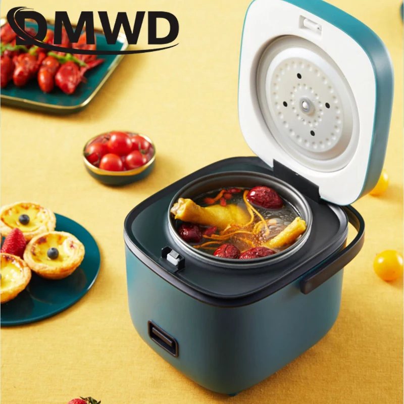 Mini Rice Cooker Multi-function Single Electric Rice Cooker Non-Stick Household Small Cooking Machine Make Porridge Soup 1.2L EU