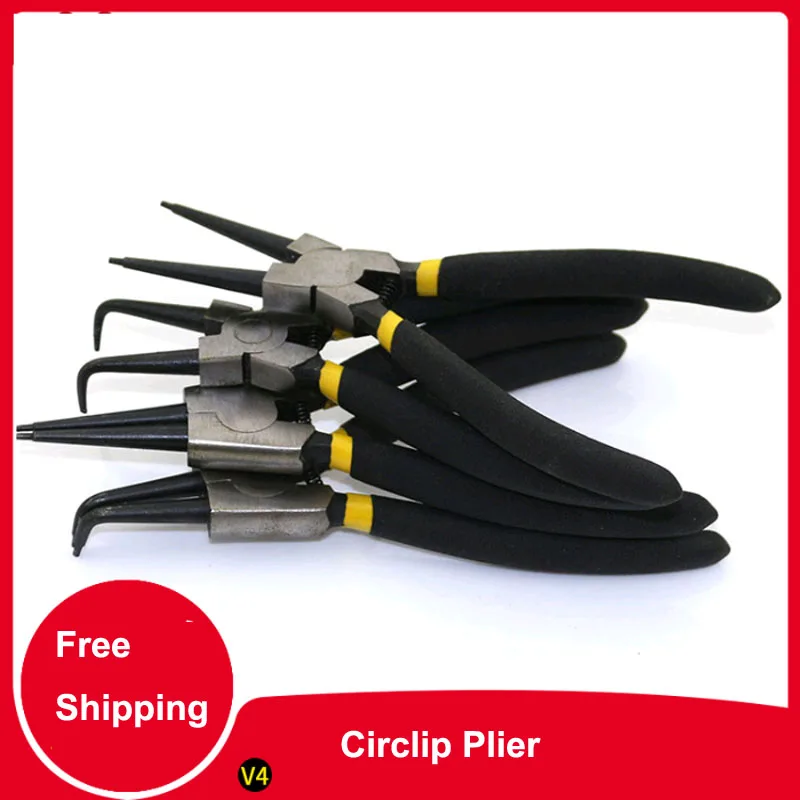 Circlip Plier  Snap Ring Plier Spring Pliers Internal External Curved Straight Tip Circlip Snap Ring Plier