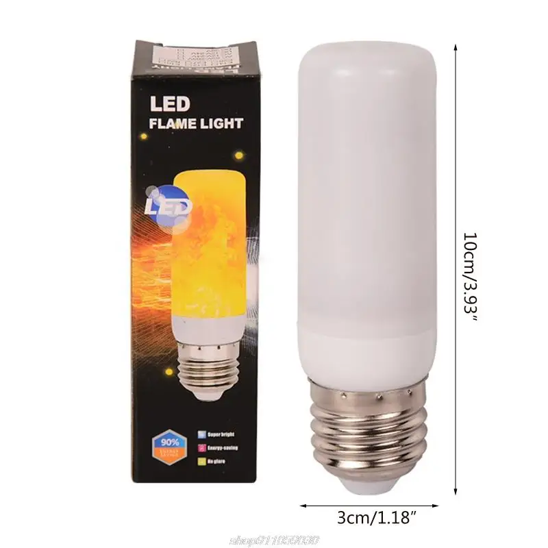 Led flicker chama lâmpada simulada queima efeito e27 lâmpada decoração festa jy22 21 dropship