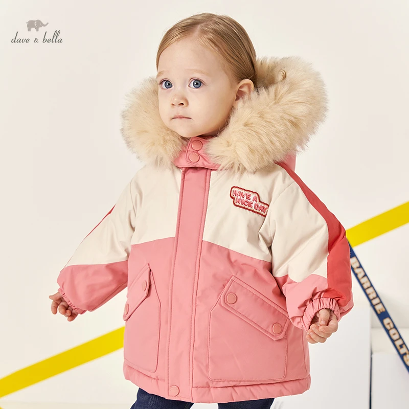 

DBM20225 dave bella winter baby unisex fashion patchwork down coat children 90% white duck down padded kids girl boys jacket