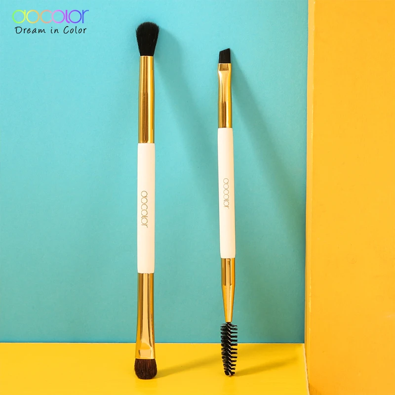 Docolor Professional Eyebrow Brush+Eyebrow Comb with Eye Shadow Brush and Blending Brush Beauty Makeup brushes for eye Brush