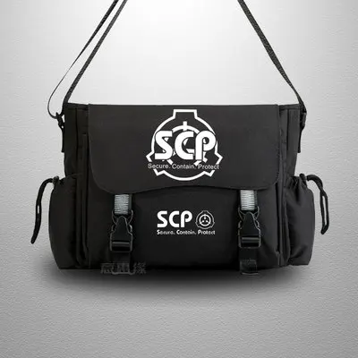 SCP Secure Conta Messenger Bag Casual Anime Cosplay Student Cover luminous Shoulder Bag For Men Teenagers