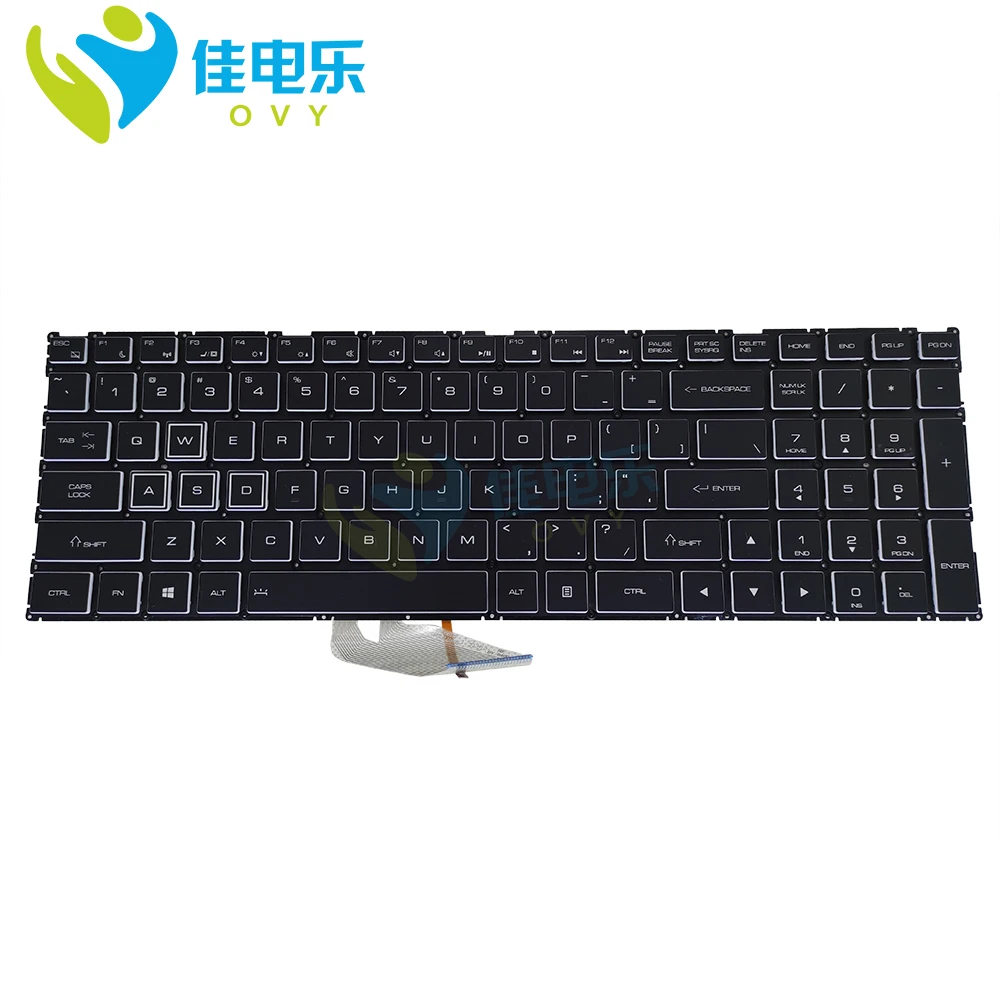 

US English Notebook Backlit Keyboard For Hasee Kingbook T64 T65 T66 Replacement Keyboards Backlight Brand New 102-015F2LHA13