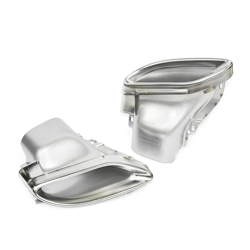 اكسسوارات السيارات خمار ماسورة العادم تلميح لمرسيدس بنز W212 W205 C180 C200 C260 GLC GLE الفولاذ الذيل الحلق الخلفي الفوهات #3