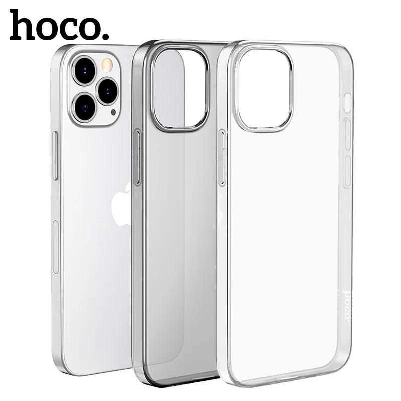 HOCO Ultra Thin Clear Case For iPhone 15 14 13 Pro Plus Soft TPU For Apple phone 15 Transparent Back Cover Phone Protective Case