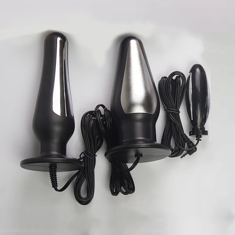 Electro Stimulation Shock ANAL VIBRATOR Butt Plug Prostate Massager,Estim Anal and Vaginal Electric Bullet, BDSM Sex Toys