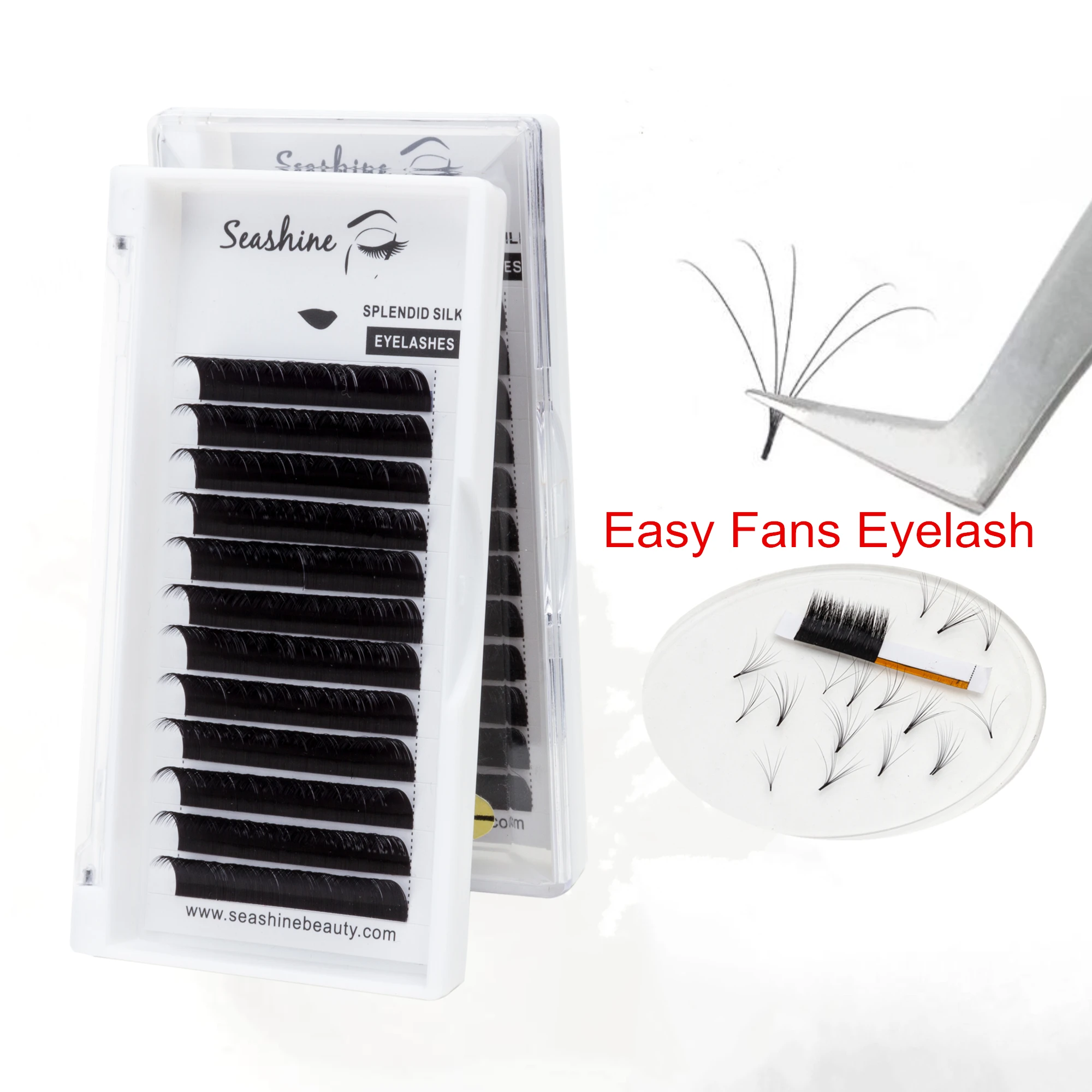 

Seashine Easy Fanning Auto Fans Eyelash Extension Self Handing Making Fast Bloom Flowering Pre-bonded Lashes Mega Volume