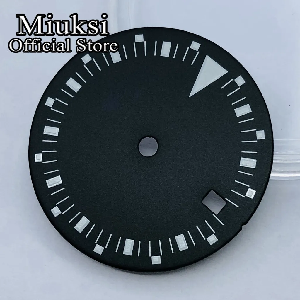 Miuksi 29mm watch dial luminous dial fit ETA 2836 2824 Miyota 8205 8215 821A Mingzhu DG2813 3804 PT5000 Seagull ST1612 movement