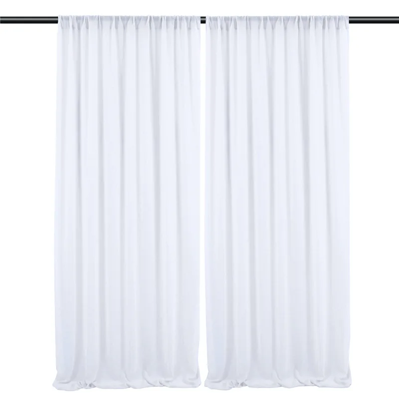 White Sheer Curtains for Living Room Tulle Backdrop Drape Backdrop Cloth for Photography Curtain For Wedding Parties Baby Shower