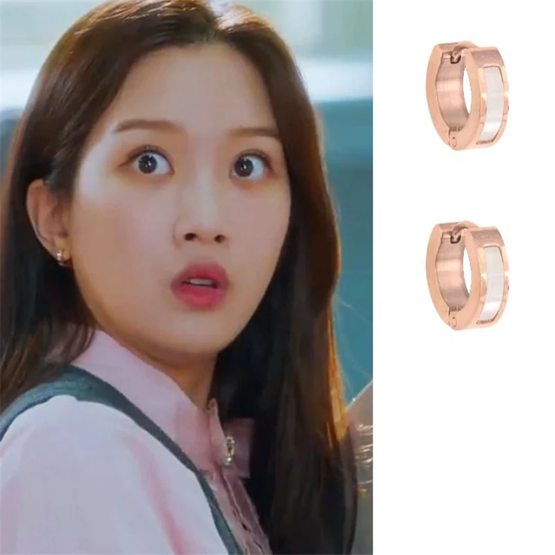 Lovely Runner Kim Hye Yoon Korean Drama True Beauty Moon Ga Young Same style Fashionable high quality Earrings for women