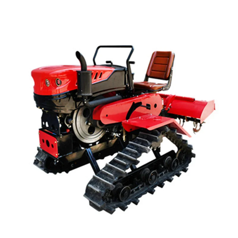 Agricultural Land Machine 25HP Power Tiller Farm Small Diesel Crawler Rotary Tiller