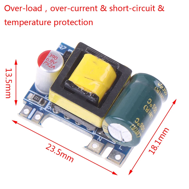 1pc Mini AC-DC 110V 120V 220V 230V do 5V 12V płyta konwertera moduł zasilania odizolowany przełącznik moduł zasilania 300mA 700mA