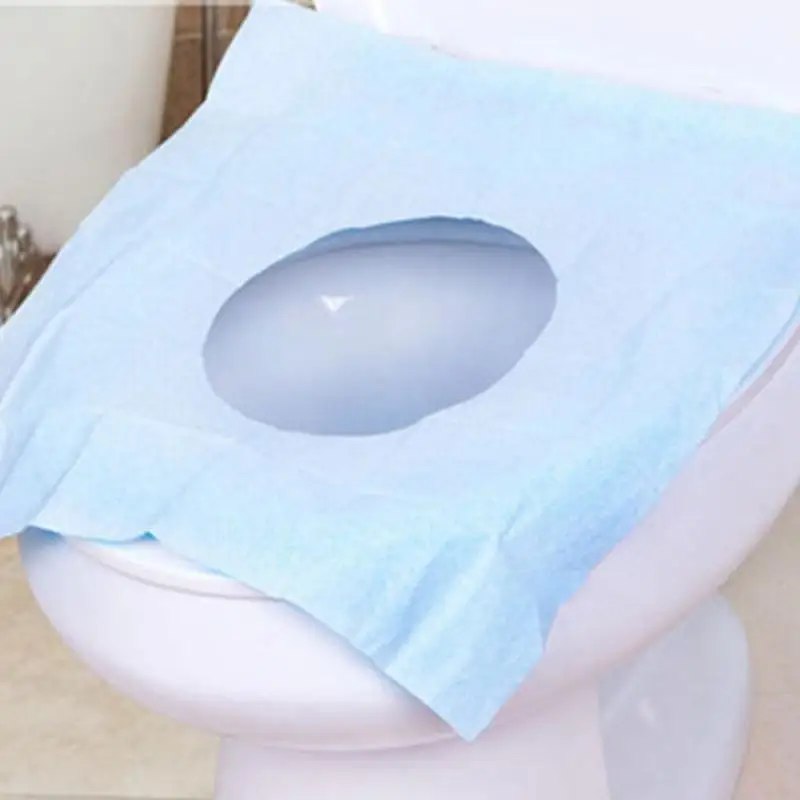 

12pcs Disposable Toilet Seat Cover Waterproof Mat Portable Safety Toilet Seat Pad Travel/Camping Toilet Mat Pad Cushion Bathroom