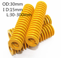 2Pcs Spiral Stamping Compression Die Spring Yellow 30x15x30-300mm