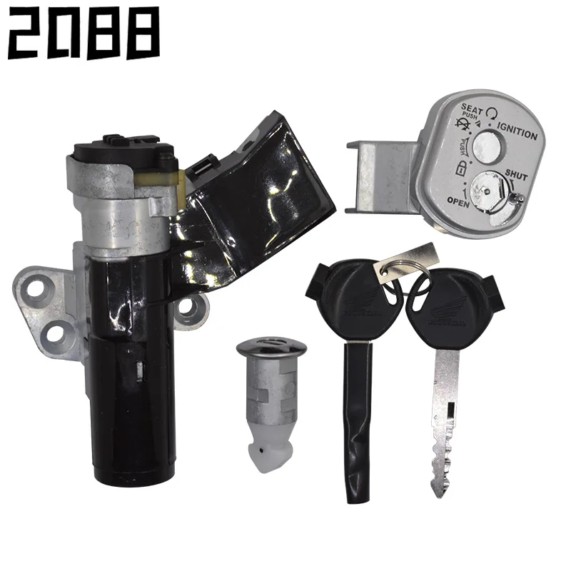 Genuine Motorcycle Ignition Switch Fuel Lock Set for HONDA WH110T-2D-9A LEAD110 GGC110 3501A-GGC-900